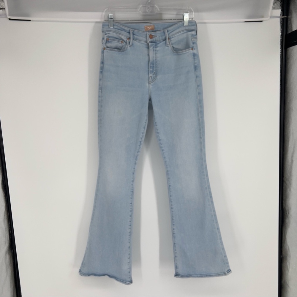 Mother The Weekender Light Wash Flare Denim Jeans in Blessing In Disguise 29 NWT